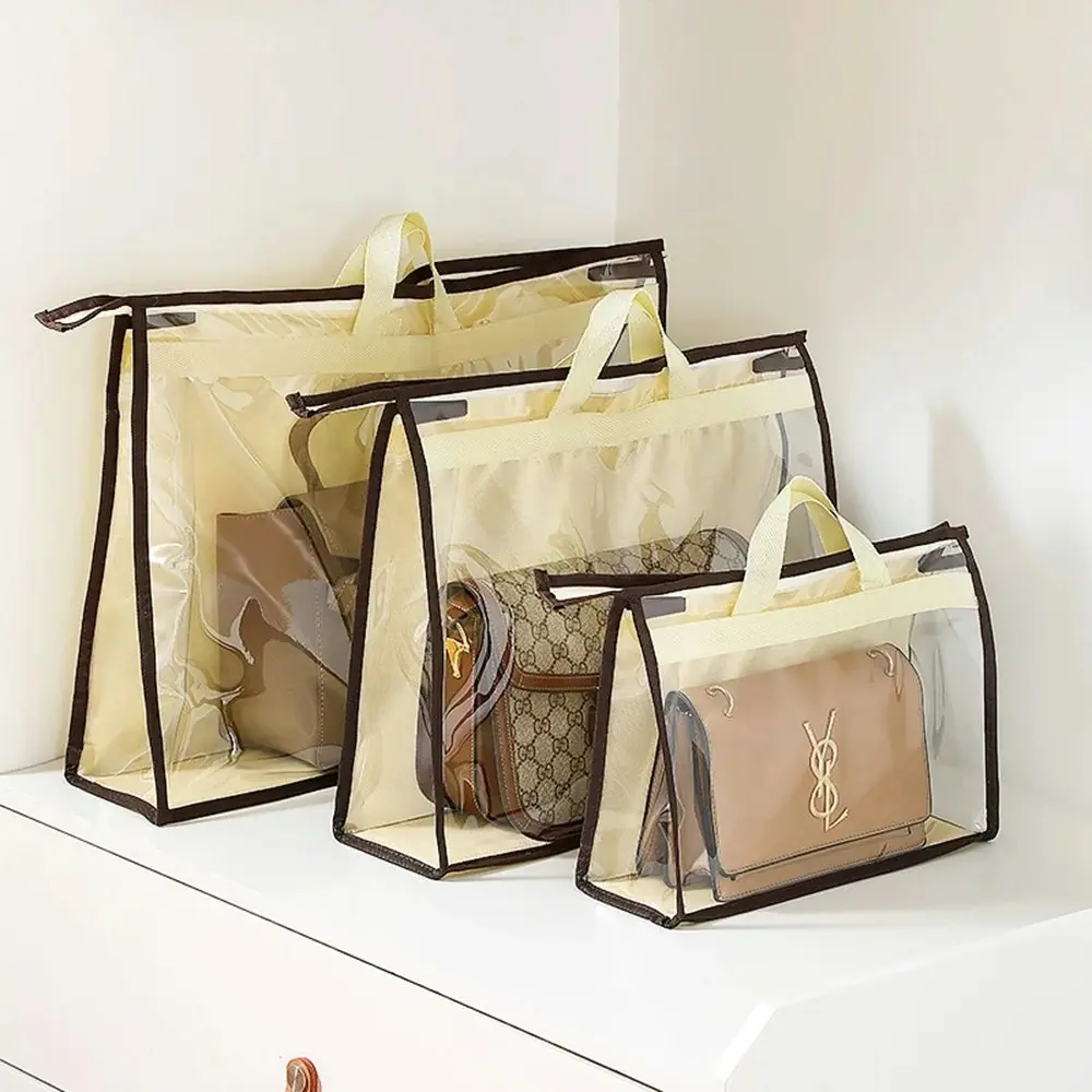 5 Pack Dust-Proof Transparent Handbag Storage Bags Purse Organizer