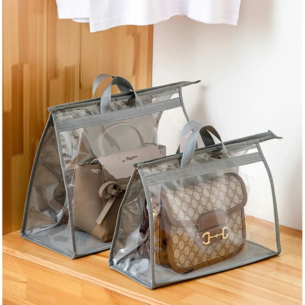 5 Pack Dust-Proof Transparent Handbag Storage Bags Purse Organizer