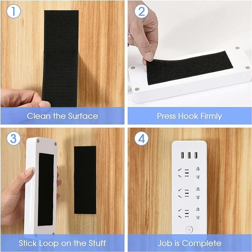 20Pcs Small Sticky Strips With Adhesive Hook and Loop Fasteners For Home Office