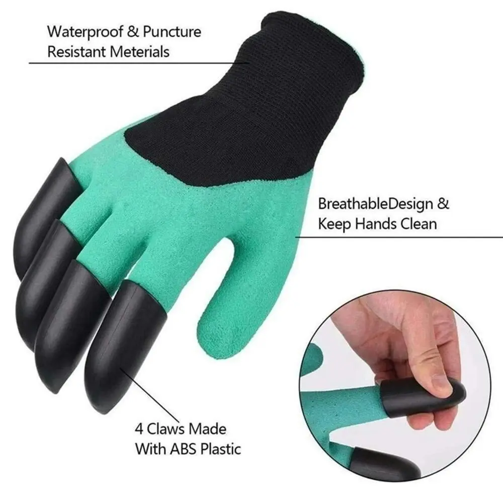 2Pcs Claw Gardening Gloves Outdoor Planting Gloves Garden Protective Gloves