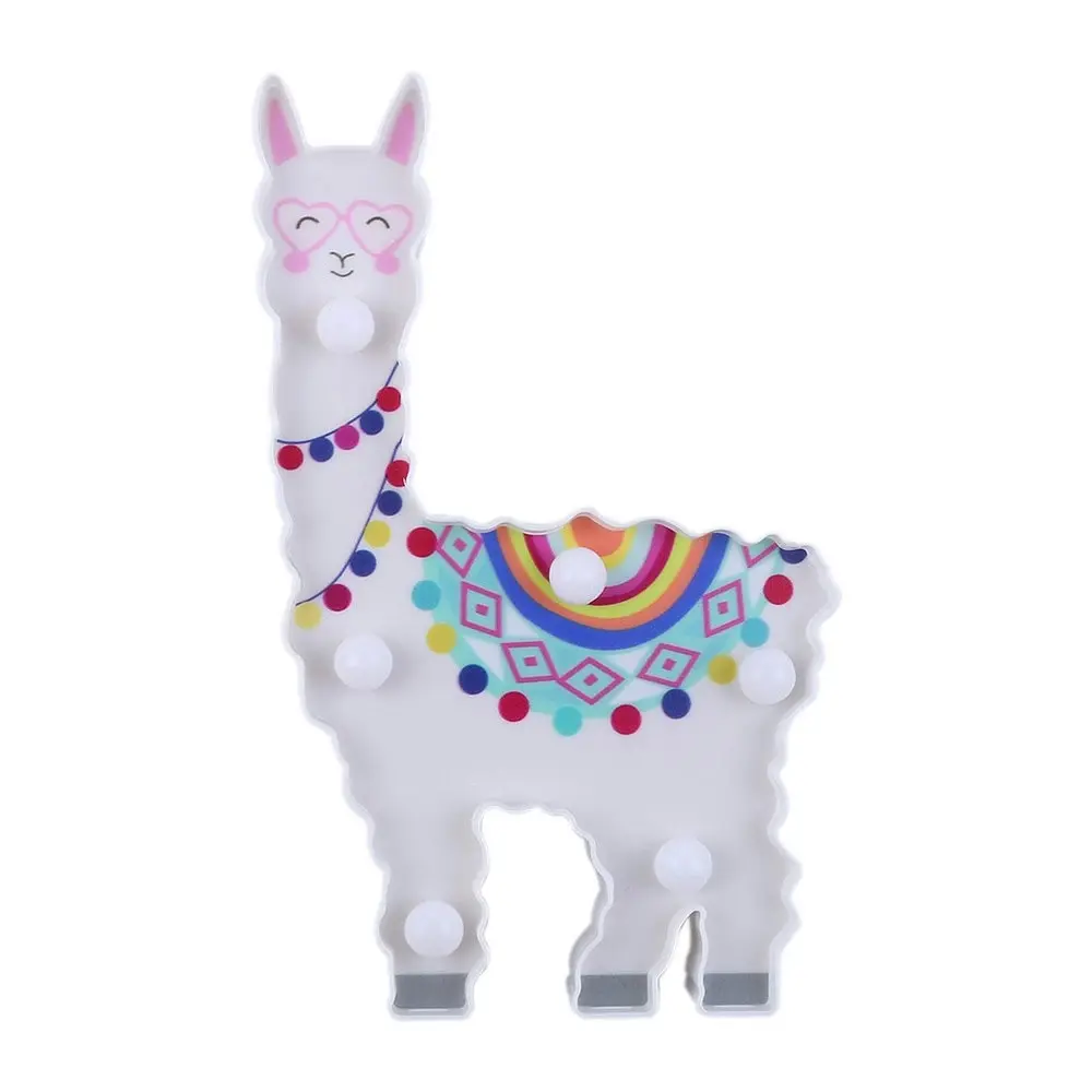 Alpaca Night Light LED Decorative Hanging Night Light Cute Animal Modeling Light