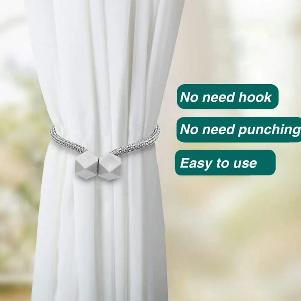 2 pack Magnetic Curtain Tiebacks Tie Backs Decorative Drape TieBacks set