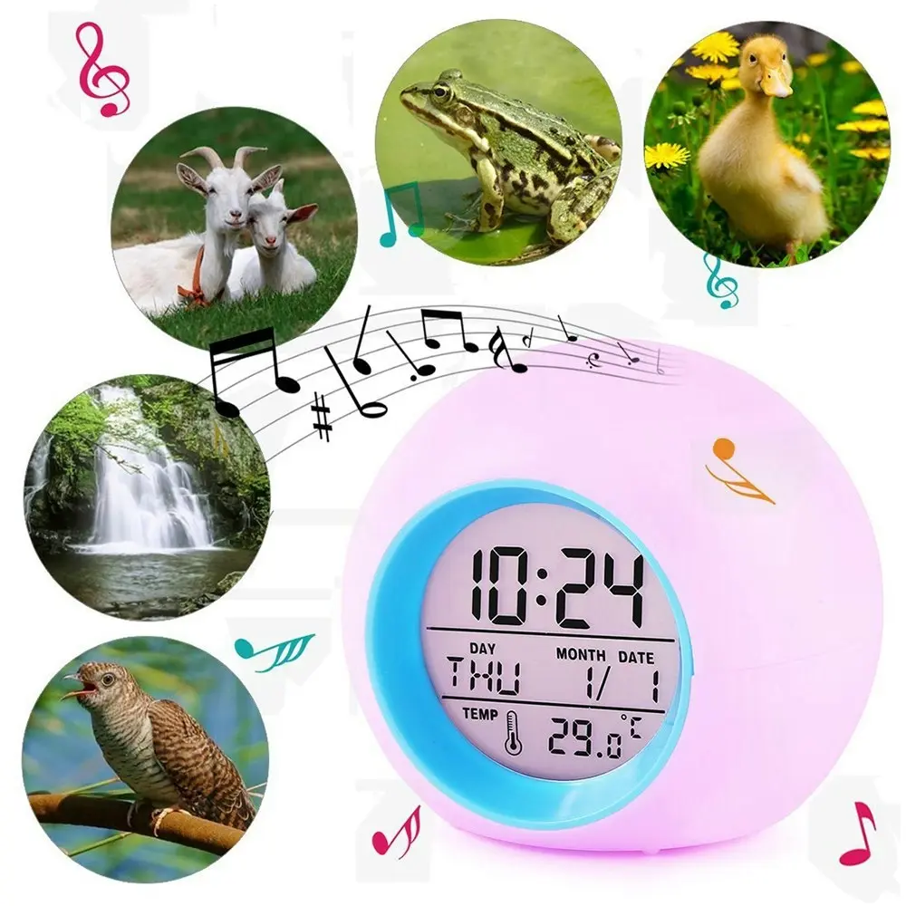 Multi-function LED Digital Alarm Clock with music and Changing Colours