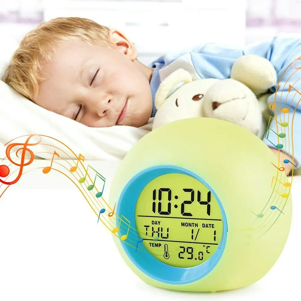 Multi-function LED Digital Alarm Clock with music and Changing Colours