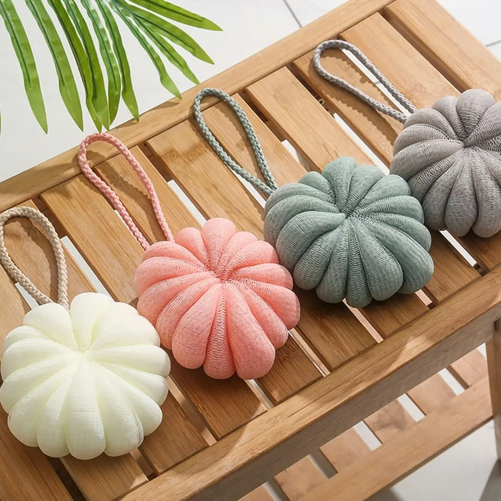 4Pcs Bathroom Bath Ball Pumpkin Bath Flower Ball-4 Color