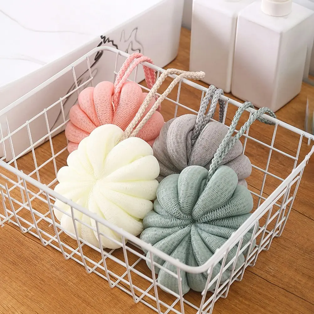 4Pcs Bathroom Bath Ball Pumpkin Bath Flower Ball-4 Color