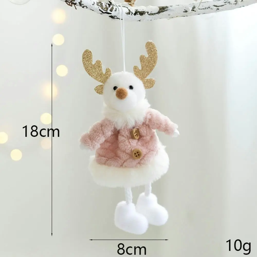 4Pcs Christmas Exquisite Decorative Adorable Xmas Angel Girl Snowman Plush Doll