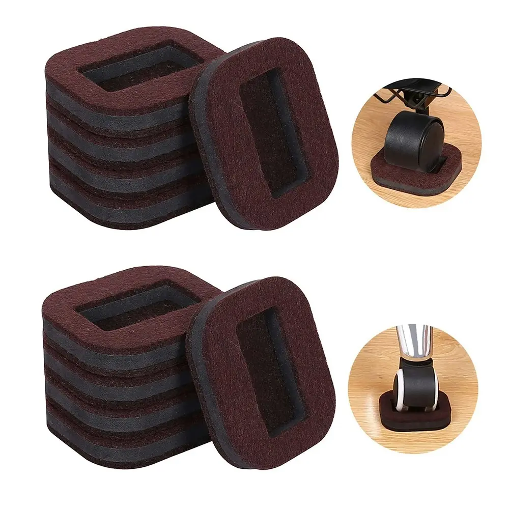 Felt Pads Bottom Furniture Caster Cups Swivel Chair Fixed Holder Card