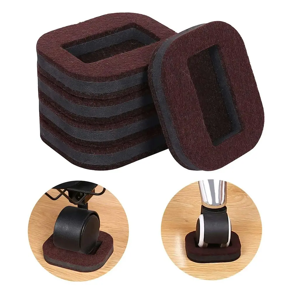 Felt Pads Bottom Furniture Caster Cups Swivel Chair Fixed Holder Card