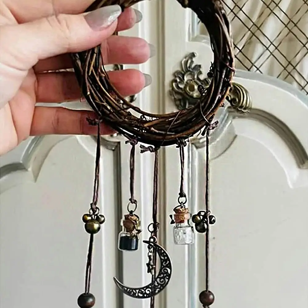 Witch Bell Protection Door Handle Pendant Rattan Wind Chime Room Decoration