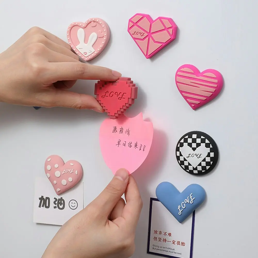 8 Pack Love Heart Fridge Magnet Message Board Magnetic Refrigerator Sticker