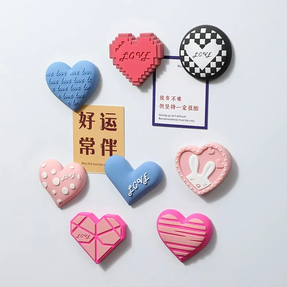 8 Pack Love Heart Fridge Magnet Message Board Magnetic Refrigerator Sticker