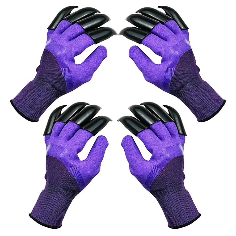 2 Pairs Garden Gloves With Claws For Digging ?And Planting