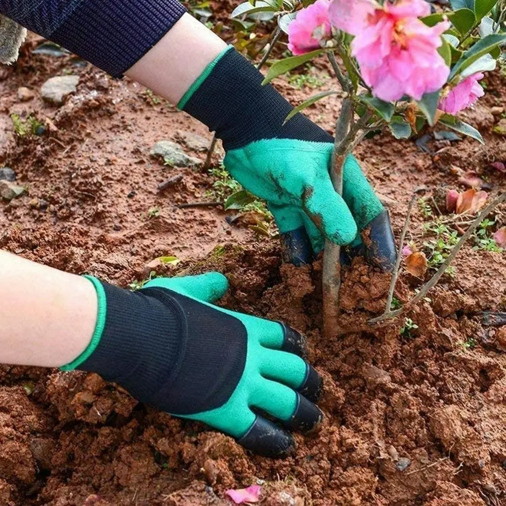 2 Pairs Garden Gloves With Claws For Digging ?And Planting