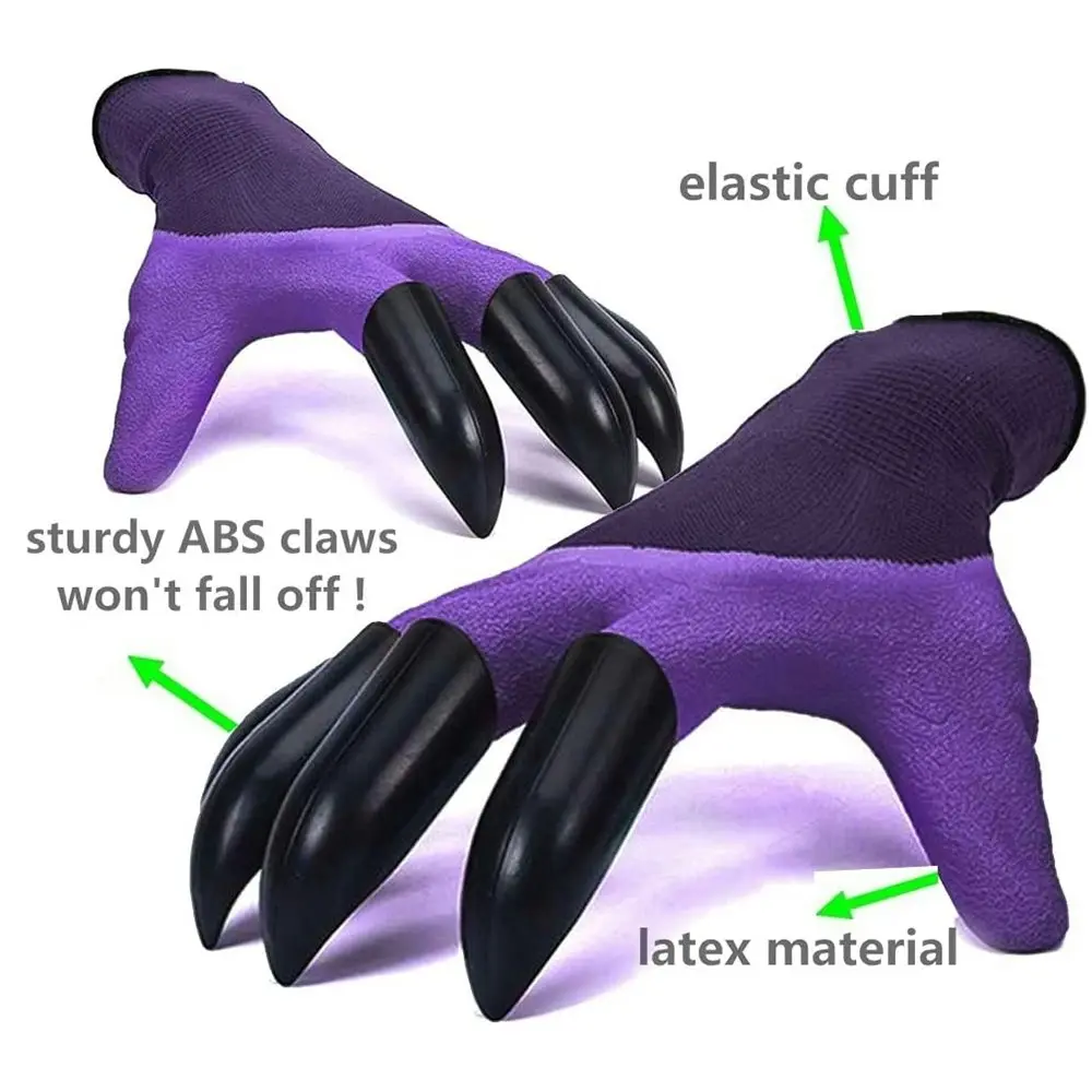 2 Pairs Garden Gloves With Claws For Digging ?And Planting