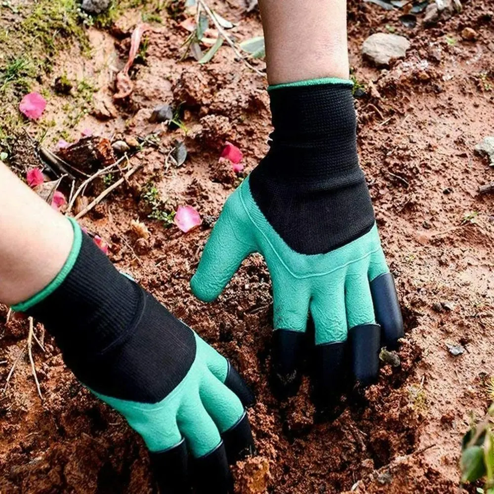 2 Pairs Garden Gloves With Claws For Digging ?And Planting