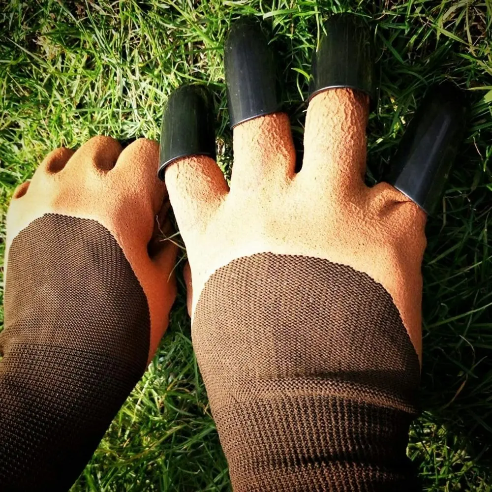 2 Pairs Garden Gloves With Claws For Digging ?And Planting