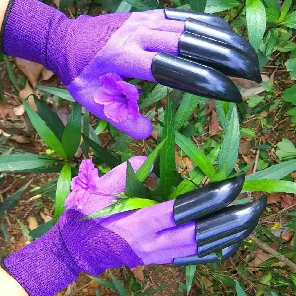 2 Pairs Garden Gloves With Claws For Digging ?And Planting