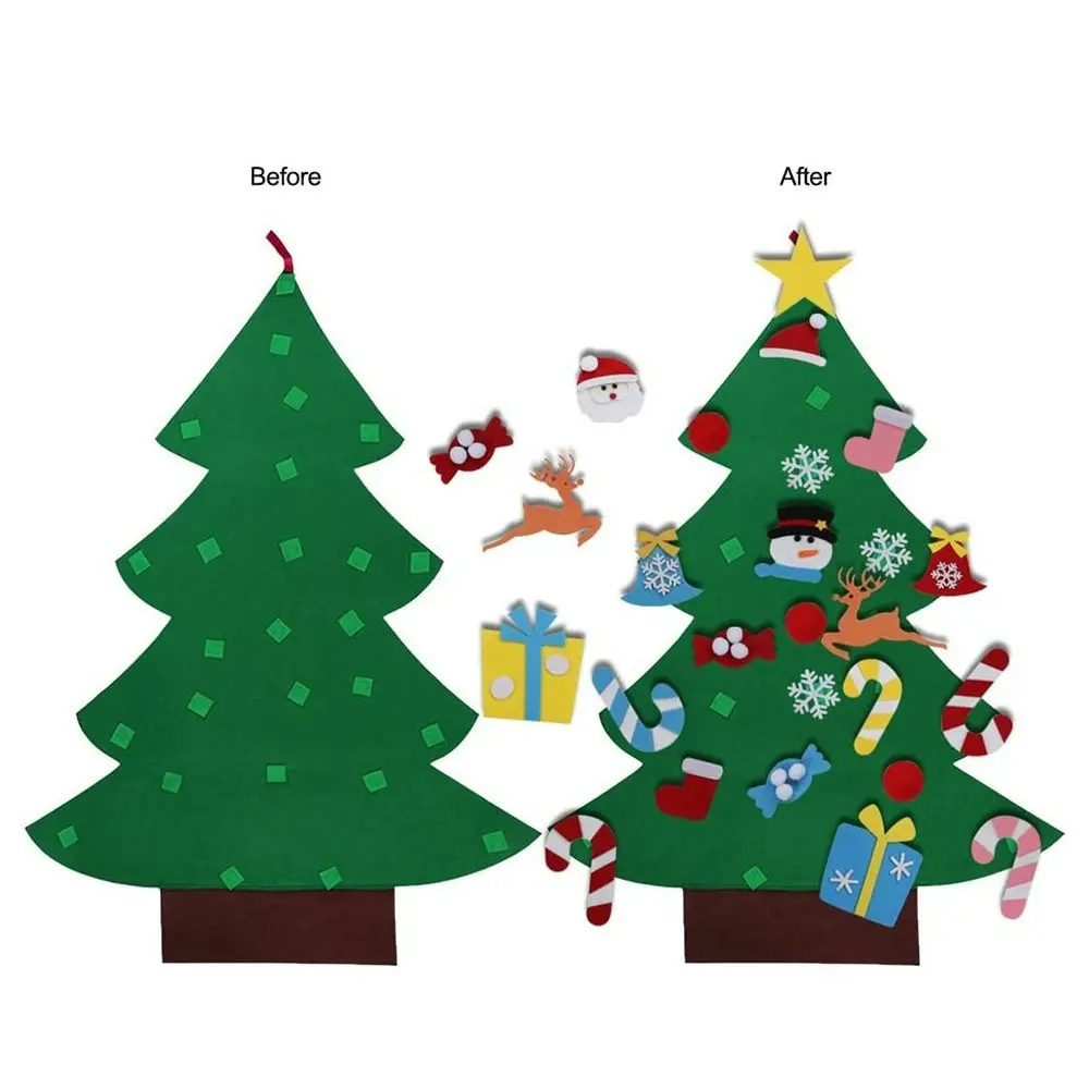 DIY Felt Christmas Tree Set Wall Hanging Xmas Gifts Christmas Decorations