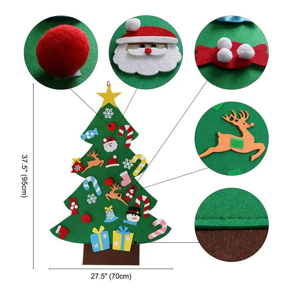 DIY Felt Christmas Tree Set Wall Hanging Xmas Gifts Christmas Decorations