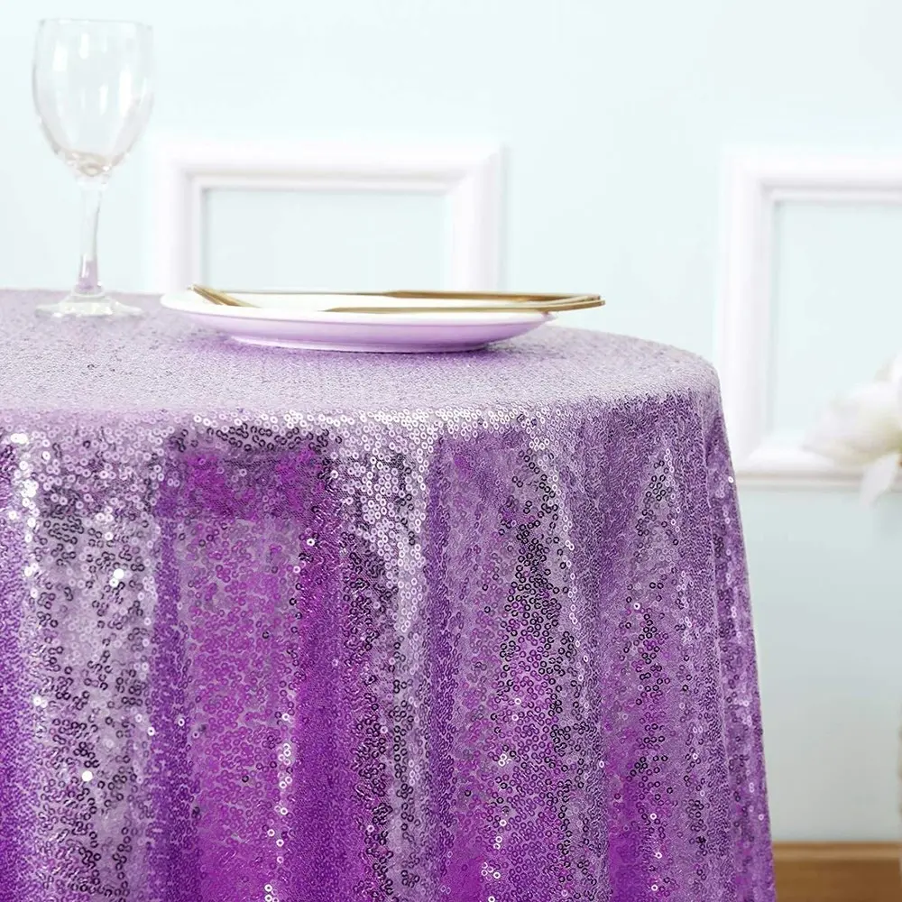 Sequin Tablecloth 100CM Round Sparkly Drape Table Cloths Table Cover Overlay