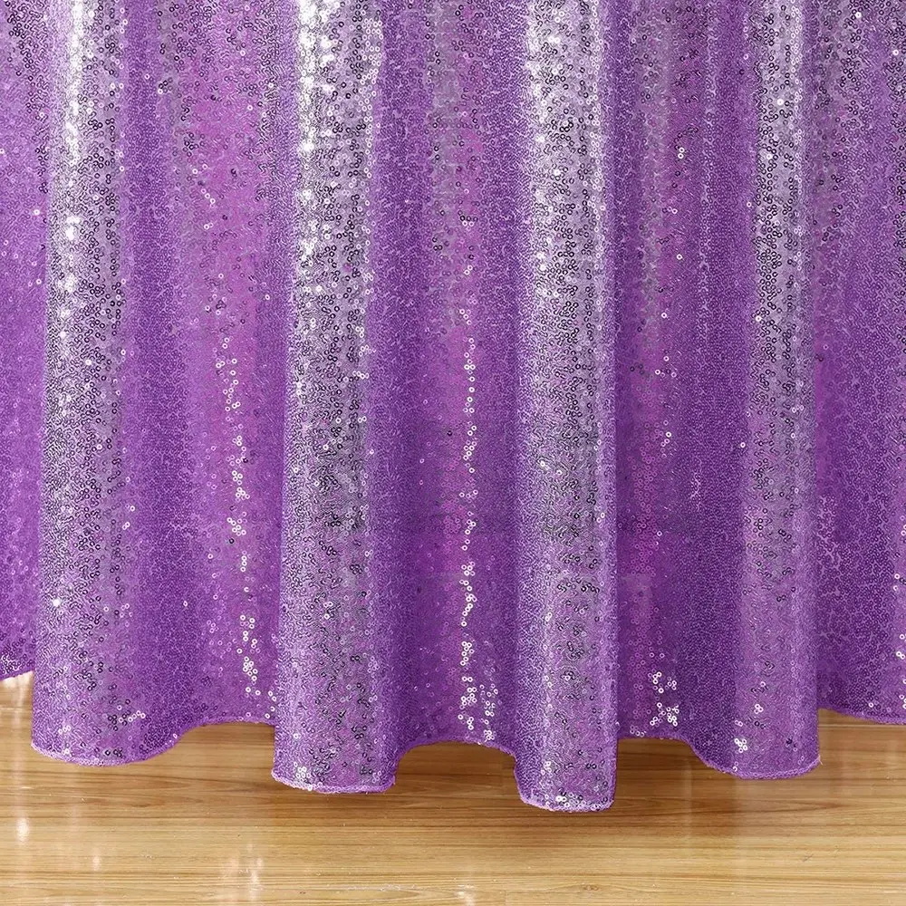 Sequin Tablecloth 100CM Round Sparkly Drape Table Cloths Table Cover Overlay