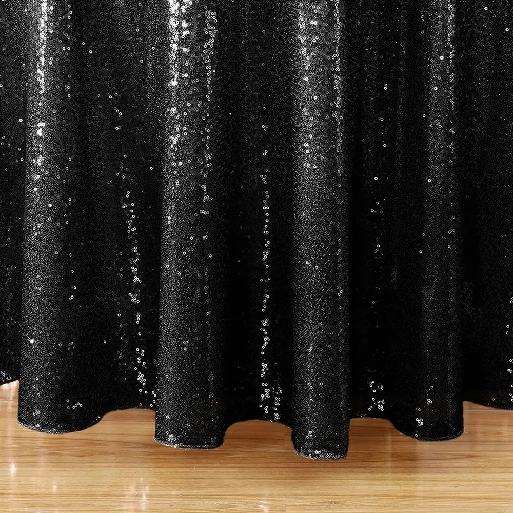 Sequin Tablecloth 100CM Round Sparkly Drape Table Cloths Table Cover Overlay