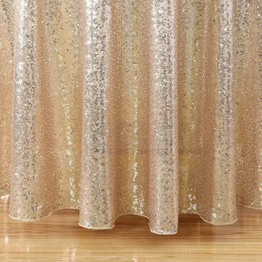 Sequin Tablecloth 100CM Round Sparkly Drape Table Cloths Table Cover Overlay