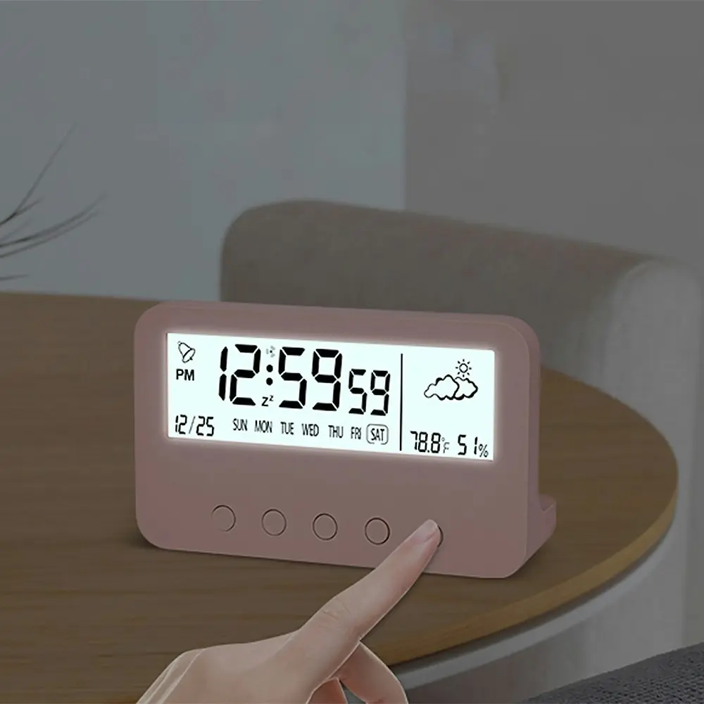 Digital Alarm Clock With Countdown,Weather And Night Light