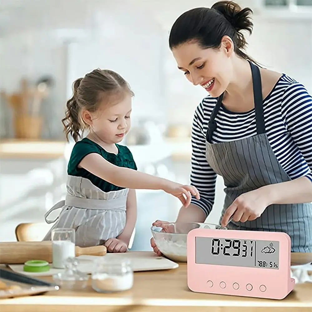 Digital Alarm Clock With Countdown,Weather And Night Light