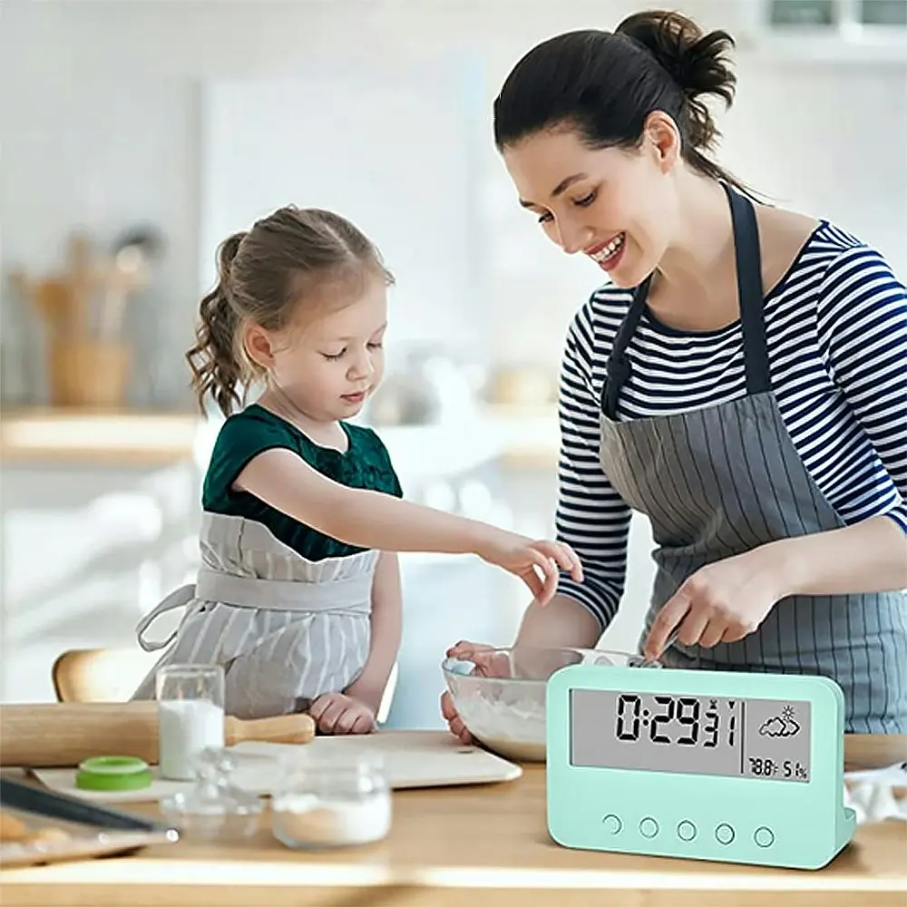 Digital Alarm Clock With Countdown,Weather And Night Light