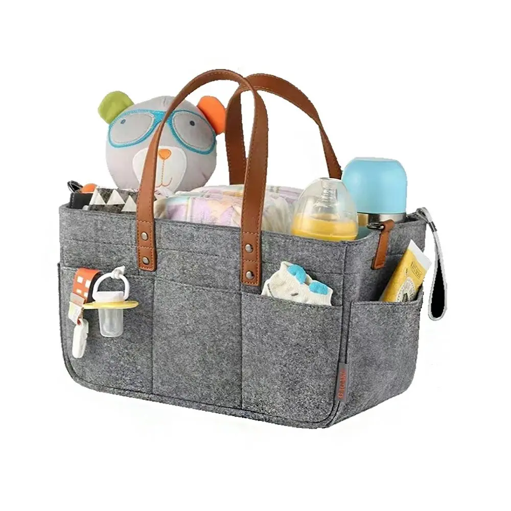 Baby diaper organizer foldable felt storage bag