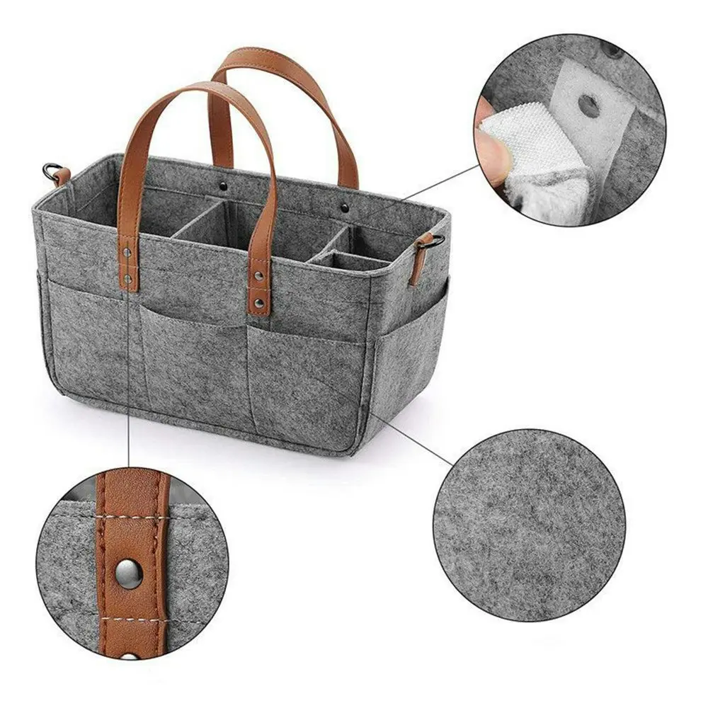 Baby diaper organizer foldable felt storage bag