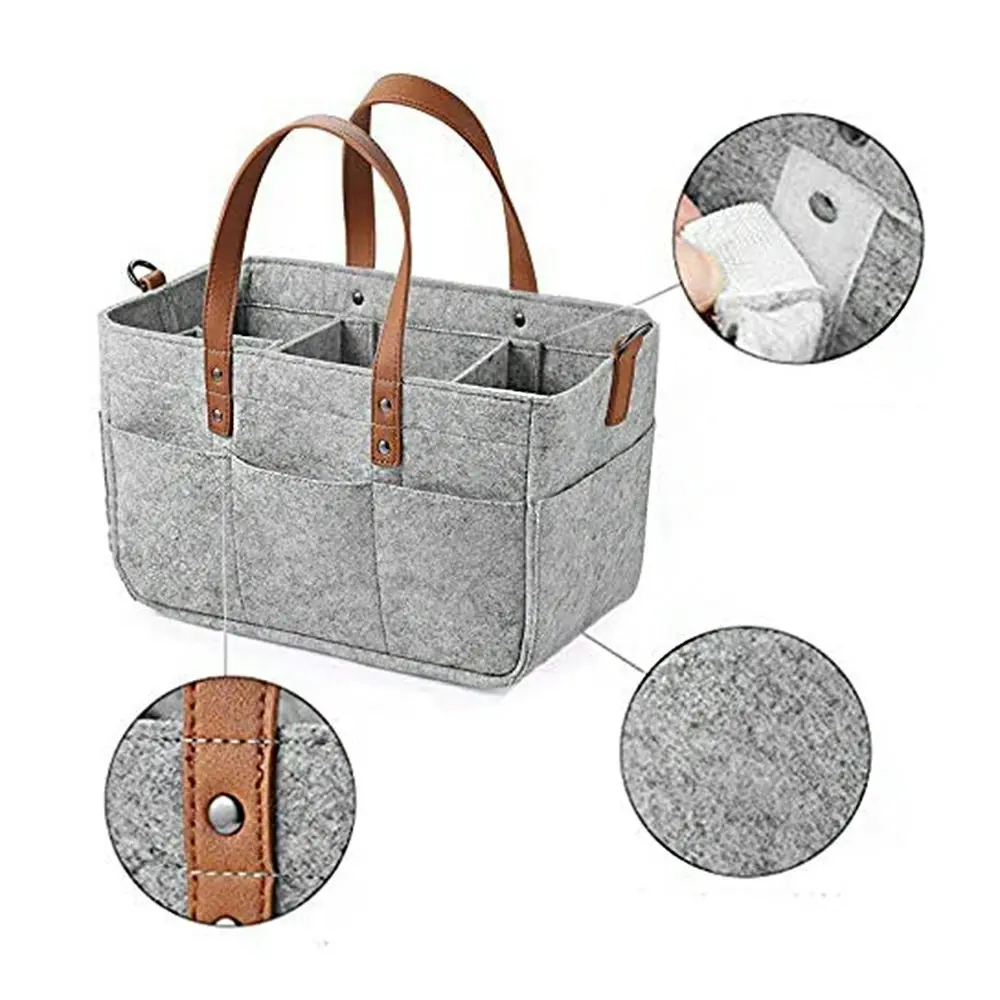 Baby diaper organizer foldable felt storage bag