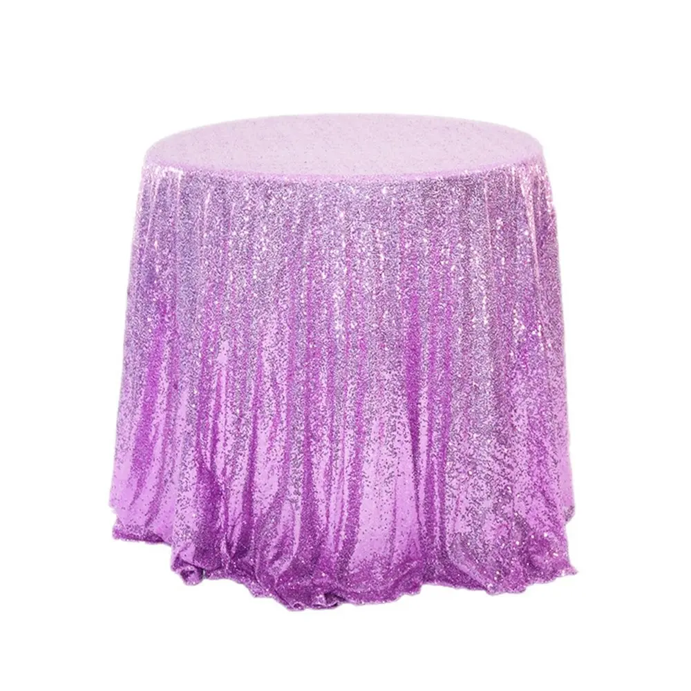 Sequin Tablecloth 120CM Round Sparkly Drape Table Cloths Table Cover Overlay