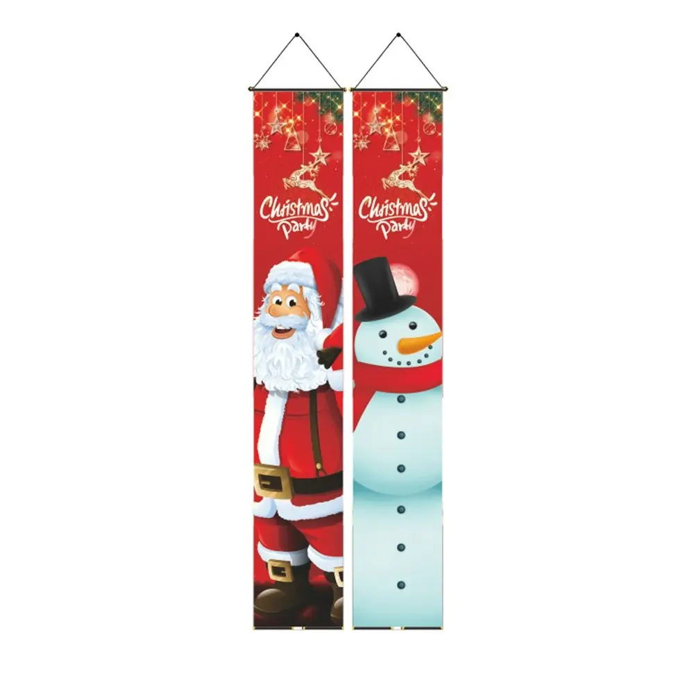 Merry Christmas Decorations Banner Hanging Banners Xmas Hanging Decor-Red&Green