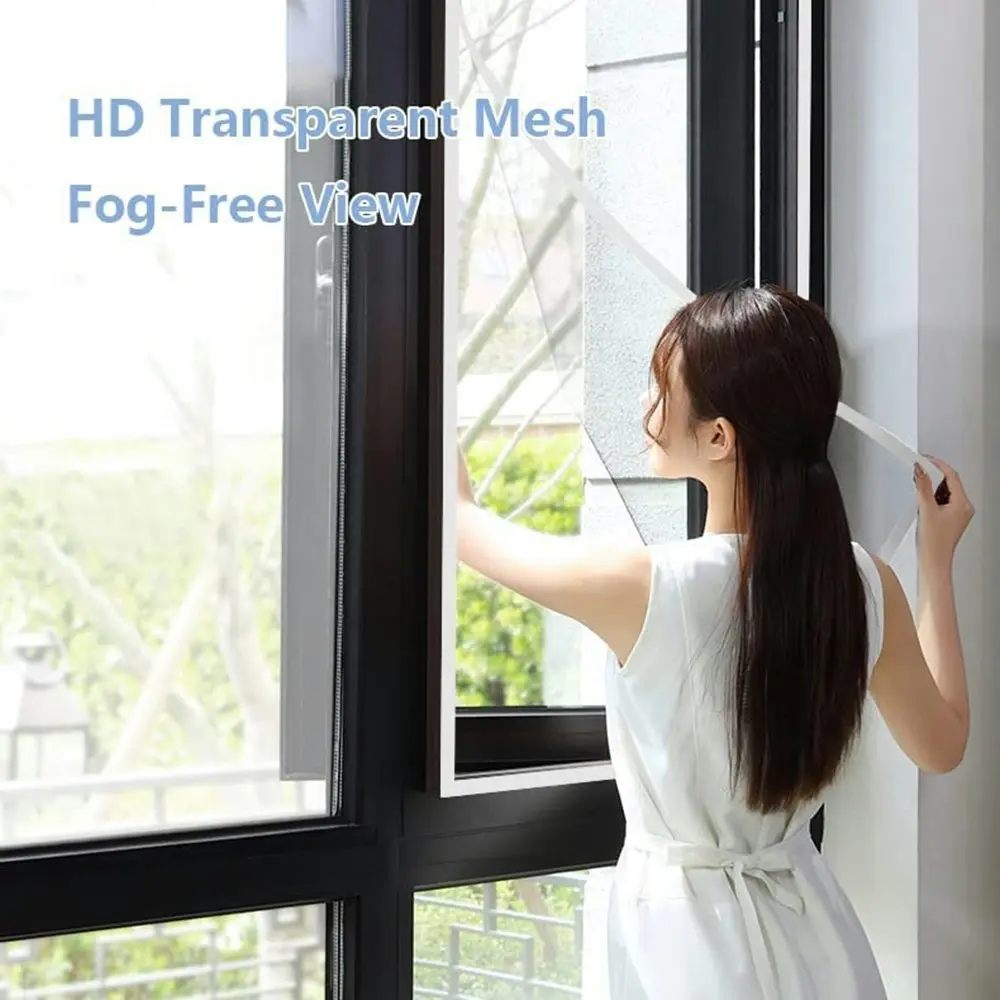 3Pcs Removable Fly Net For Summer Windows DIY Self-Adhesive Mosquito Net