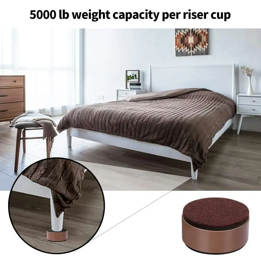 4 Pack Furniture Risers Solid Steel Bed Riser Sofa Lift