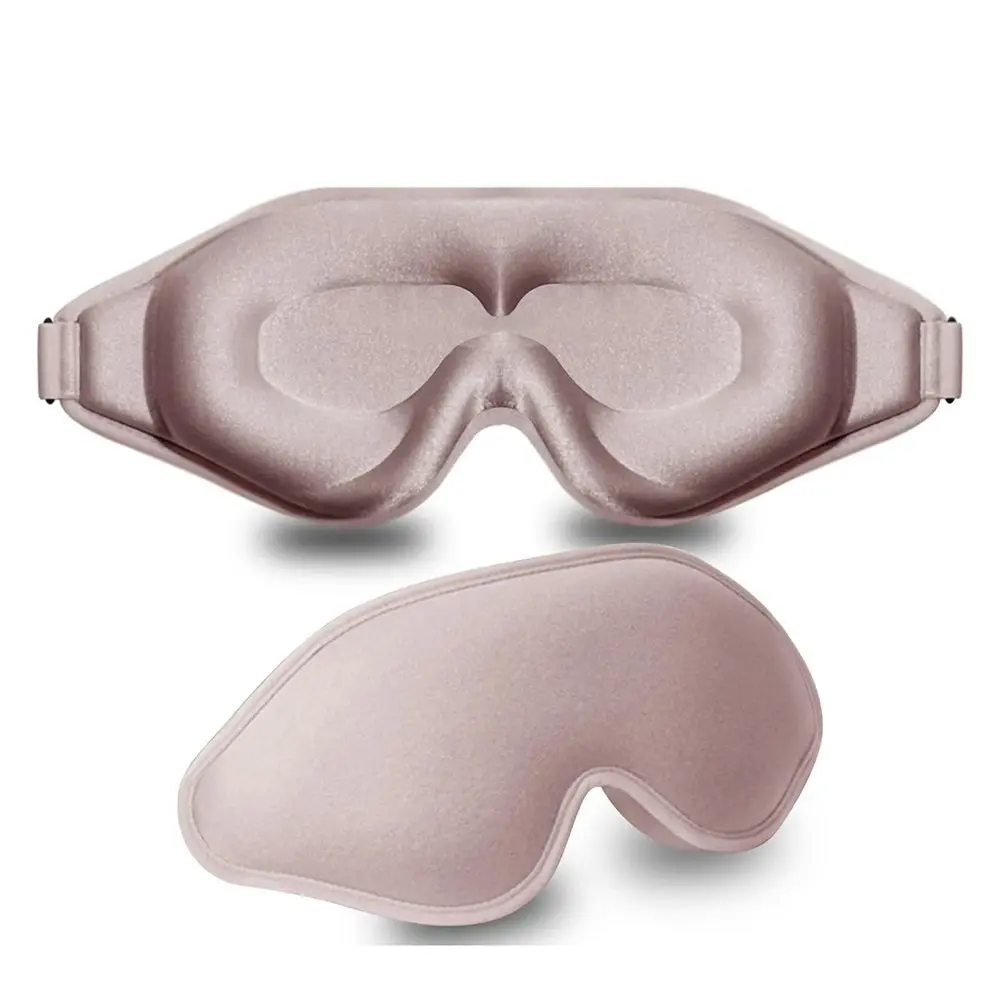 2 Pcs Sleep Mask 3D Deep Contoured Eye Covers for Sleeping With Adjustable Strap