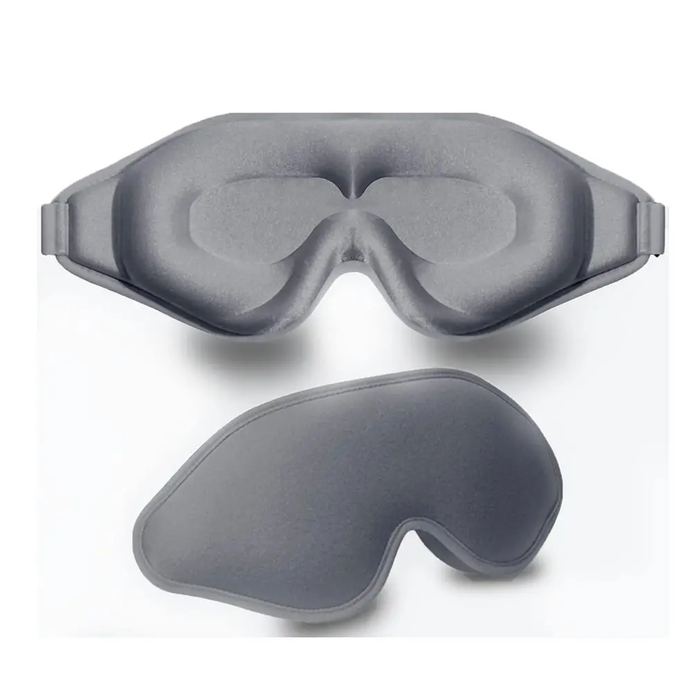 2 Pcs Sleep Mask 3D Deep Contoured Eye Covers for Sleeping With Adjustable Strap