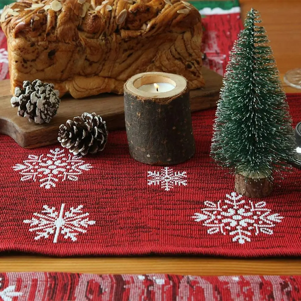 Christmas table runner snowman embroidery table tablecloth Christmas Table Decor