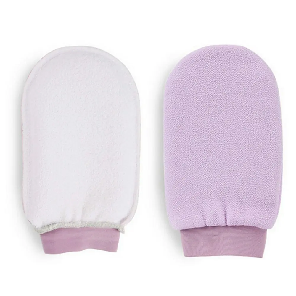 4Pc Shower bath towel Two-sided Bath Glove