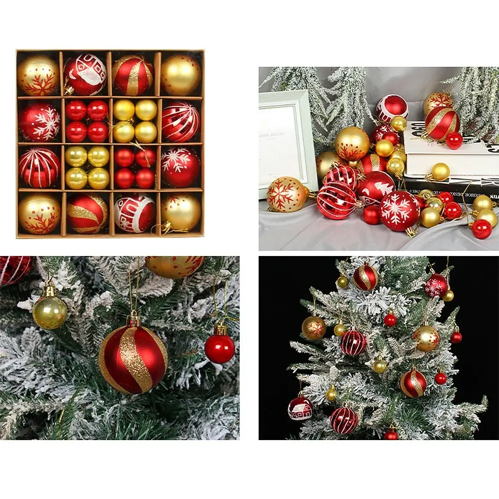 44pcs Christmas Ball Ornaments Christmas Tree Decorations Party Decorations