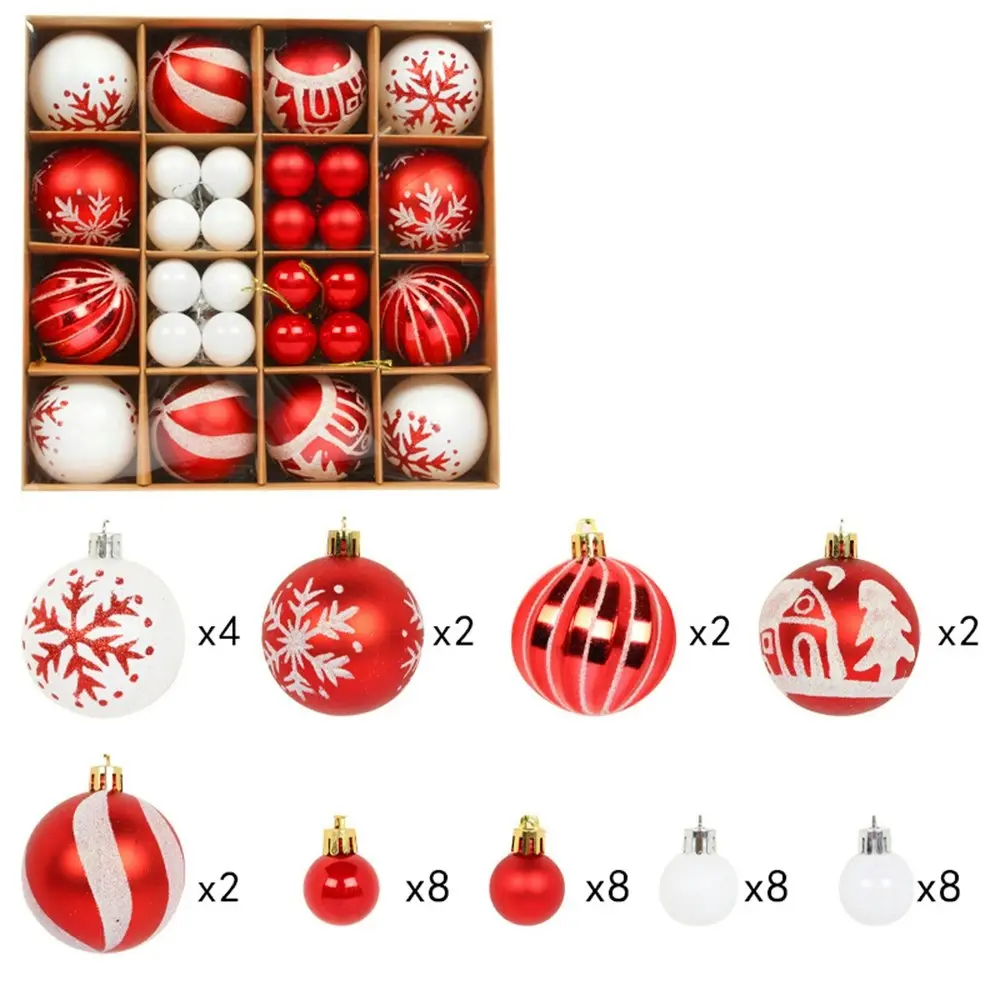 44pcs Christmas Ball Ornaments Christmas Tree Decorations Party Decorations