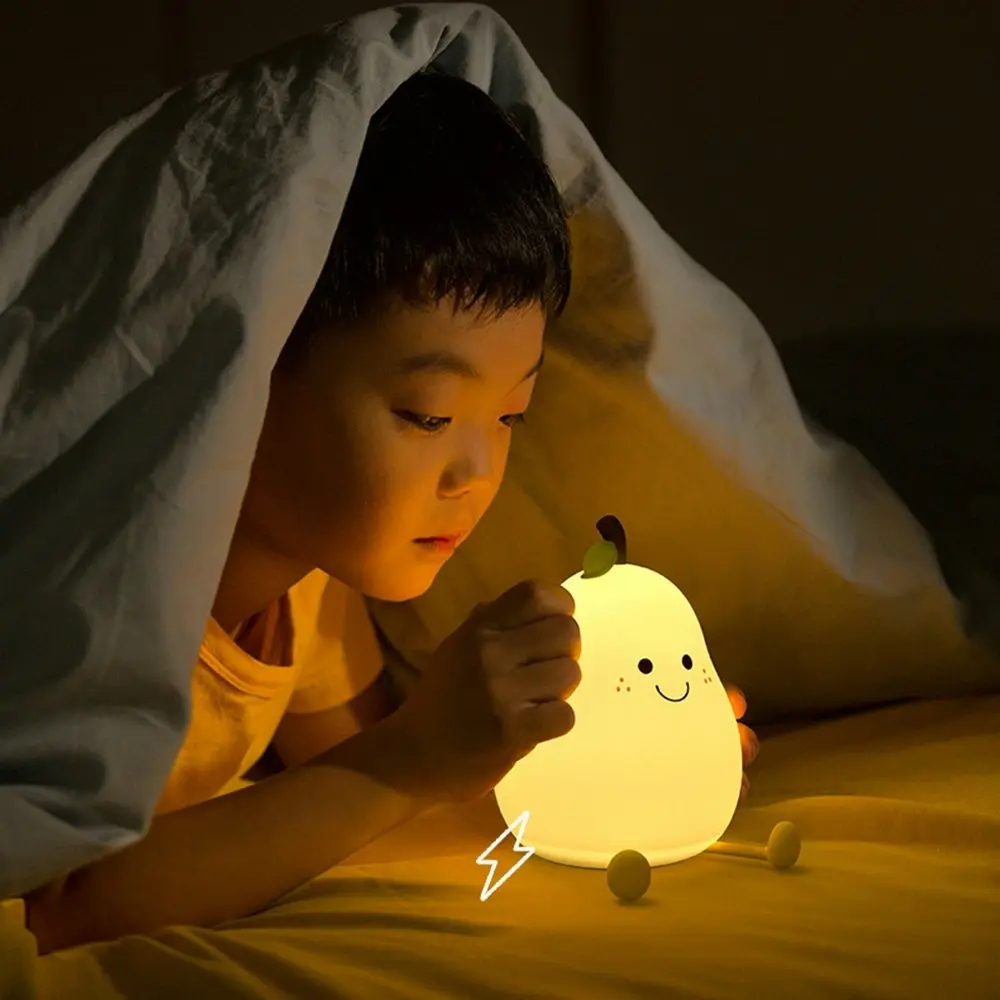 Pear Night Light Silicone Cute Sleeping Night Light