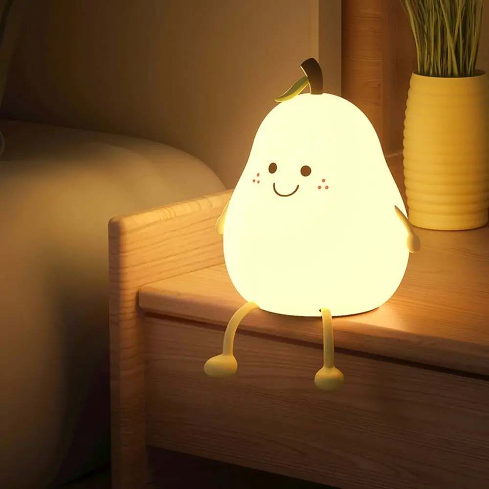 Pear Night Light Silicone Cute Sleeping Night Light