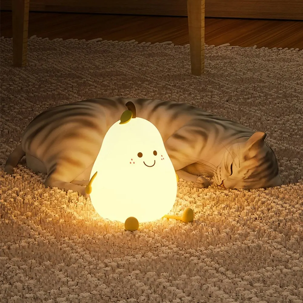 Pear Night Light Silicone Cute Sleeping Night Light