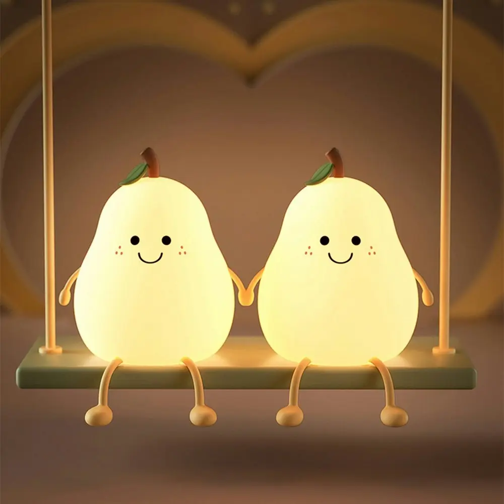 Pear Night Light Silicone Cute Sleeping Night Light