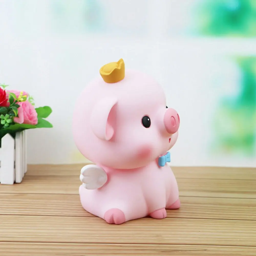 2 Pack Portable Cute Pig Piggy Coin Bank Cartoon Anti-Fall Piggy Bank Ornament