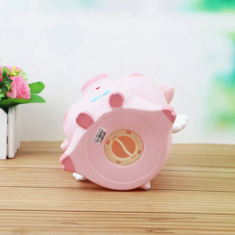 2 Pack Portable Cute Pig Piggy Coin Bank Cartoon Anti-Fall Piggy Bank Ornament